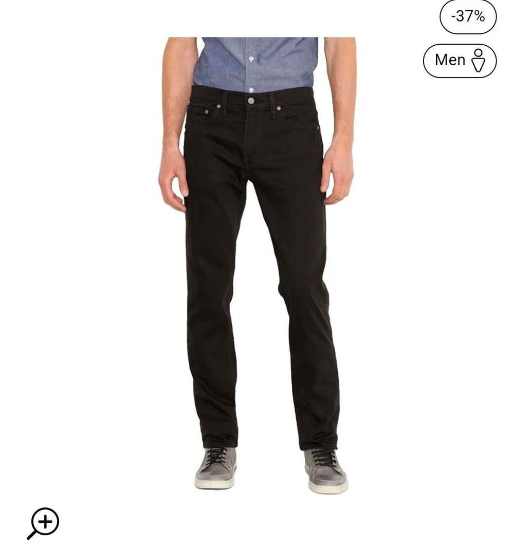 Levi's 511 Slim Fit Black Jeans Mens W33 L28 Stretch Comfort